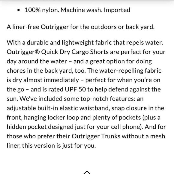 Lands' End Big and Tall 9in Outrigger Quick Dry Cargo Swim Trunks Size 2XLT - Picture 5 of 7